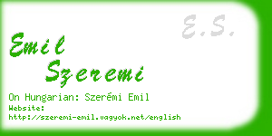 emil szeremi business card