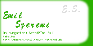 emil szeremi business card